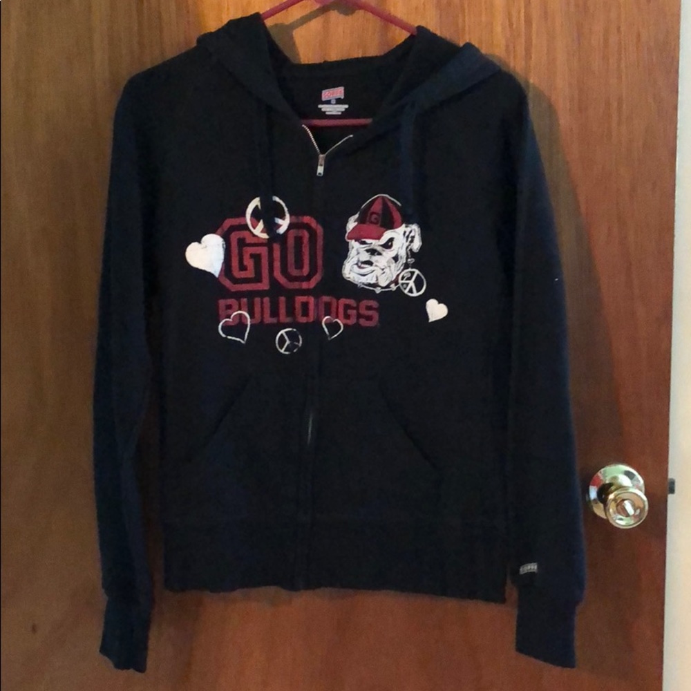 Soffe Go Bulldogs GA Sweatshirt Hoodie size Medium
